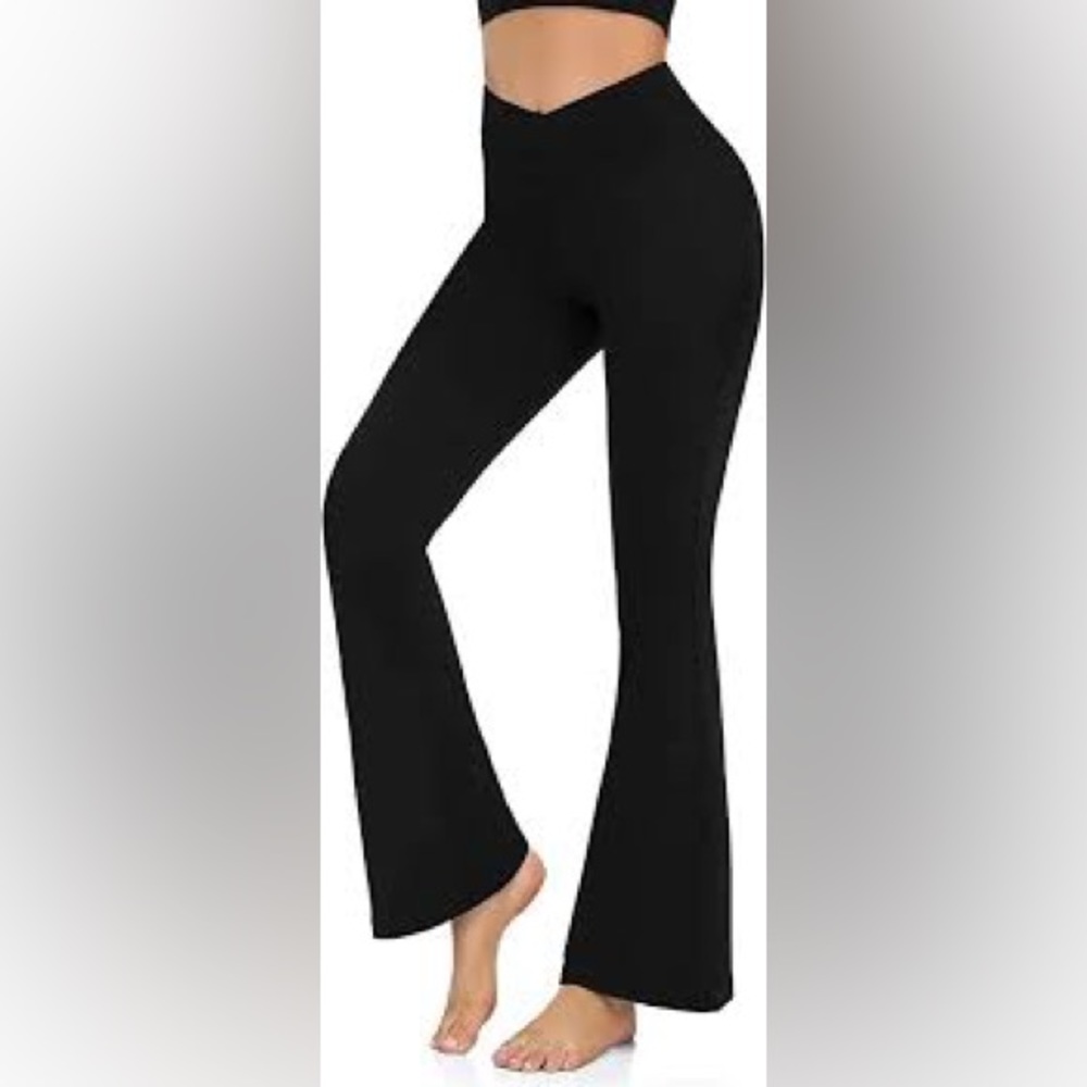 5/$25 black crossover flare leggings